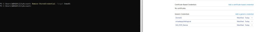 Removing a credential in PowerShell Removing a credential in PowerShell